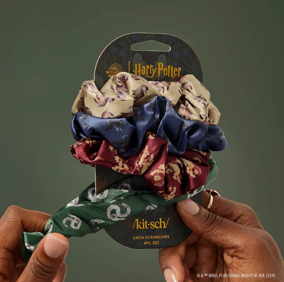 KITSCH - Wholesale Scrunchie - Women's - Harry Potter x Kitsch Satin Sleep Scrunchies 4pc Set4