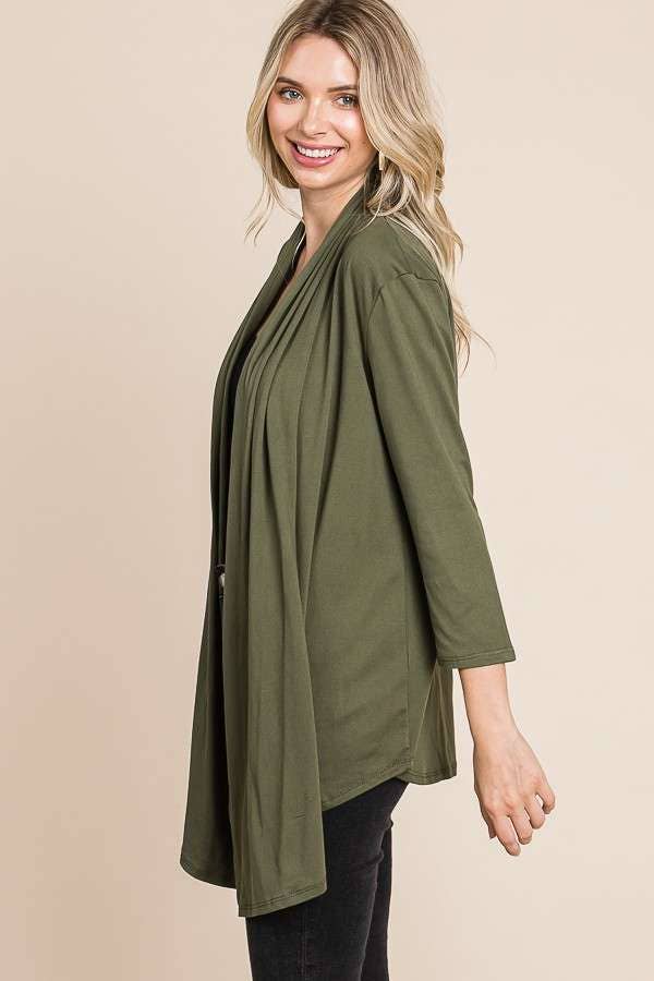 Culture Code - Wholesale Cardigan - Women's - CJT1086Q - DRAPE CARDIGAN TOP18