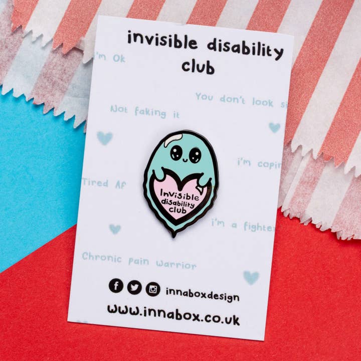 Innabox Ltd – wholesale Lapel pin/button – Invisible Disability Club Enamel Pin2