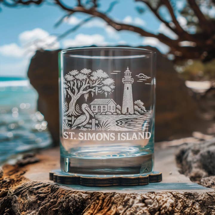 St. Simons Island Georgia Glas für den Großhandel von Benoit's Design Co.