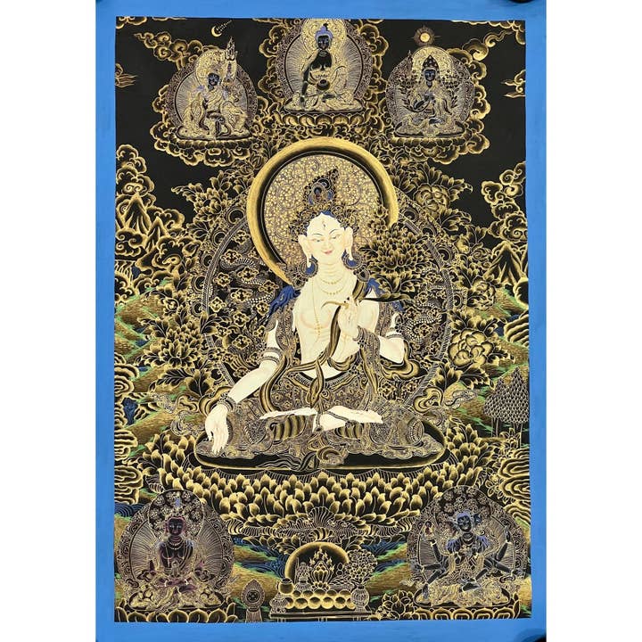 Thangka di Tara Bianca per la vendita all'ingrosso da parte di Art Of Tibet