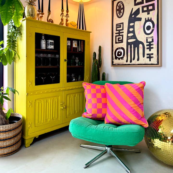 Love Frankie - Wholesale Throw/Decorative Pillow - Tutti Frutti Checkmate & Helter Skelter Cushions