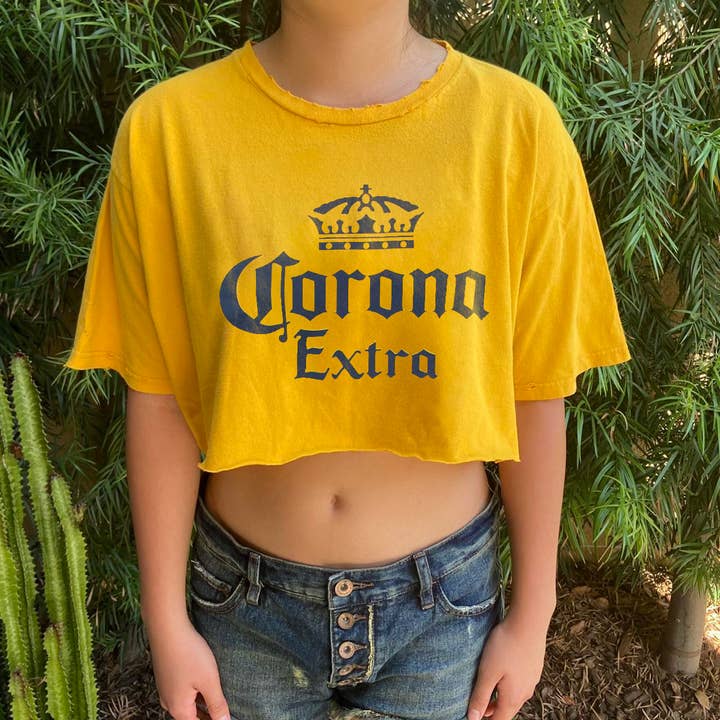 Corona Extra Crop Top Yellow for wholesale by Free Spirit