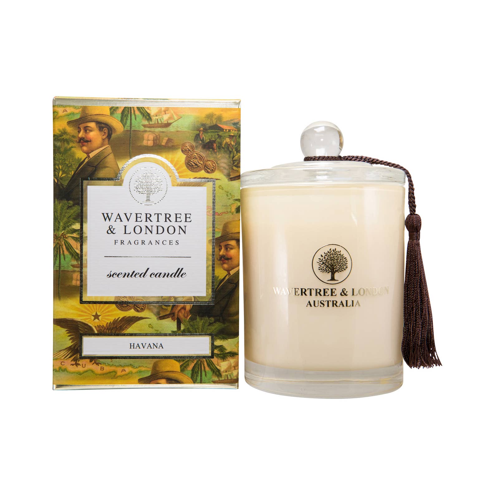 Wavertree & London - Vente Bougie en bocal - Bougie de soja Wavertree & London - Havane