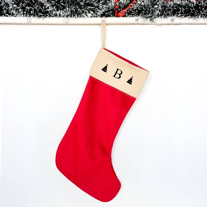 DallasTextile - Wholesale Holiday Stocking - Cotton Cuff Personalizable Christmas Velvet Stockings