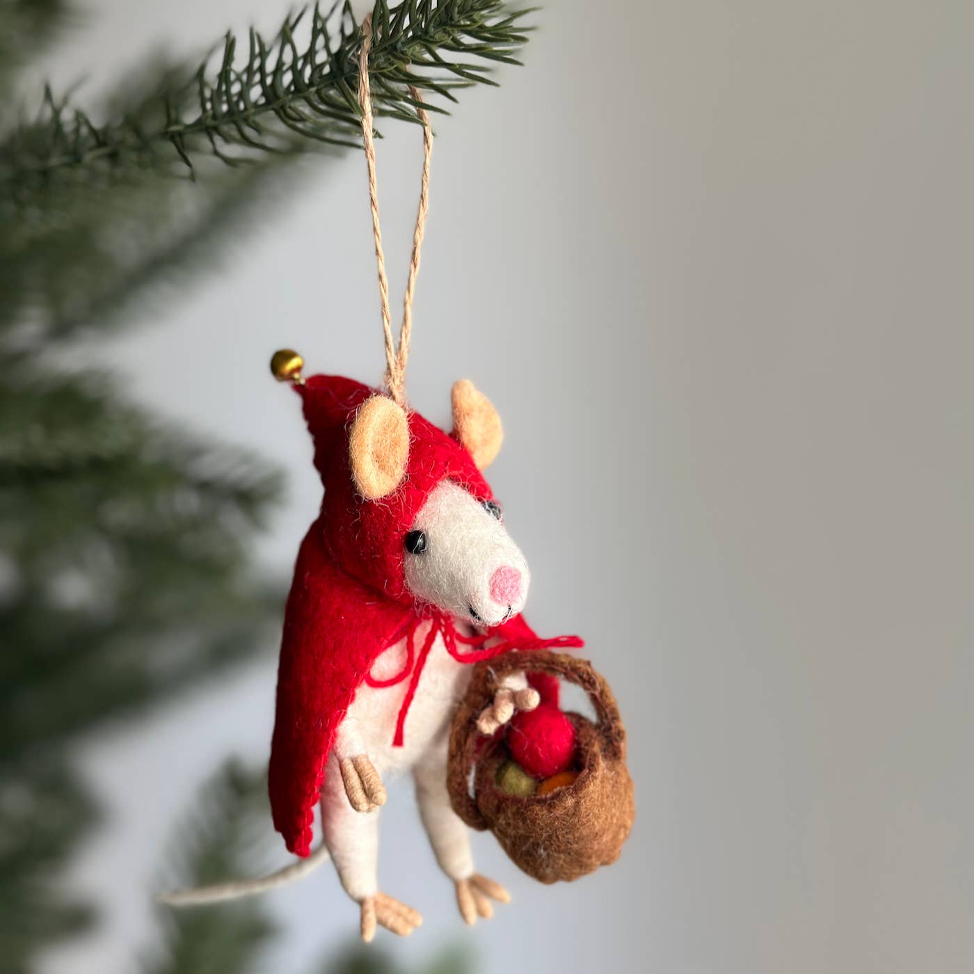 Ganapati - Wholesale Ornament - Little Red Mouse-ette Felt Ornament1