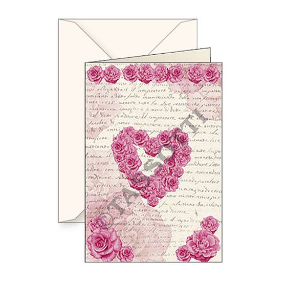Stor Billet - Rosens Hjerte for engroshandel hos Grafiche Tassotti