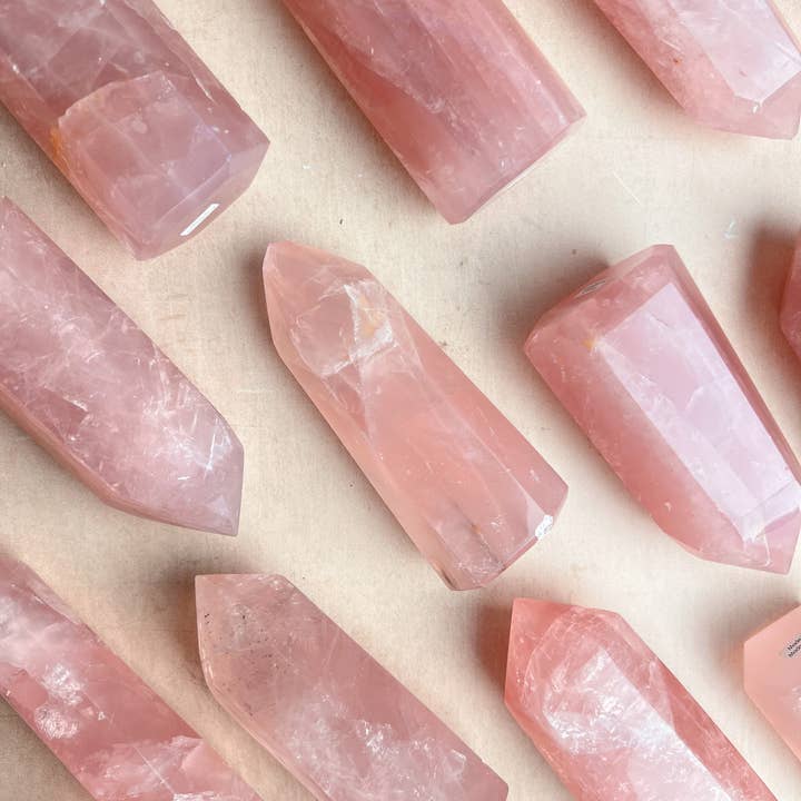 Terra Dawn Minerals - Wholesale Spiritual Stone/Crystal - High Grade Rose Quartz Towers Large & Small6