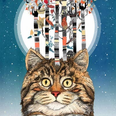 Feline Forest // Signed Print for wholesale by Sandra Dieckmann