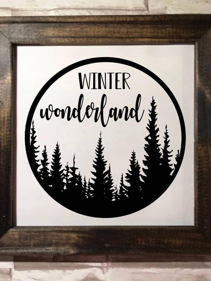 Winter wonderland framed canvas for engroshandel hos Works of Panglossian