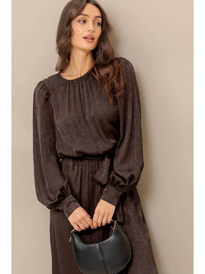 Brown A solid woven jumpsuit - IP8660 for wholesale on Faire5