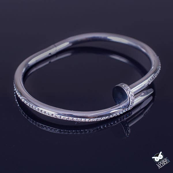 My Best Kept Jewelry – wholesale Cuff bracelet – Stainless Steel Crystal Nail Bangle1