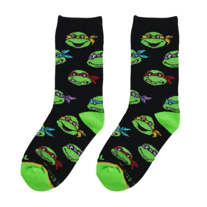 TMNT Heads 7-10 Socks - Kids for wholesale by Cool Socks