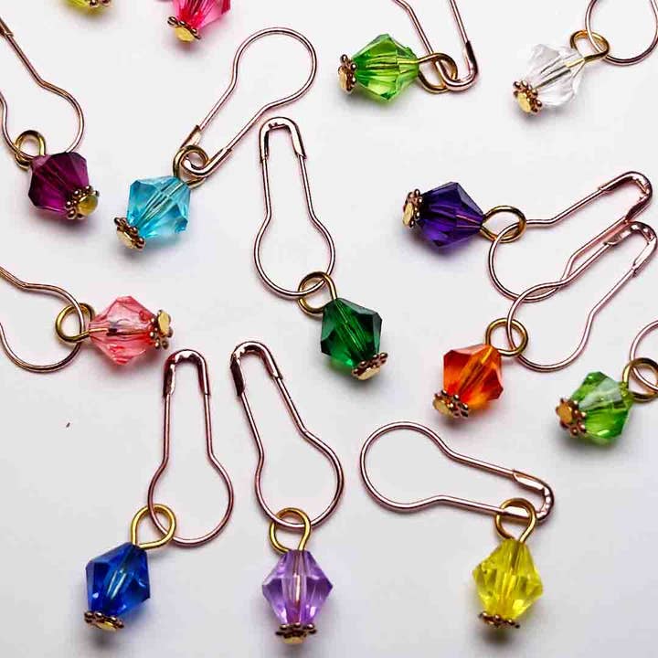 Marqueurs de mailles avec breloques pendantes, ensemble de 10 pour la vente par Anna B. Shop