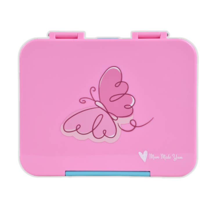 Bento Lunchbox (Large) - Floss Pink Butterfly for wholesale by Mum Made Yum