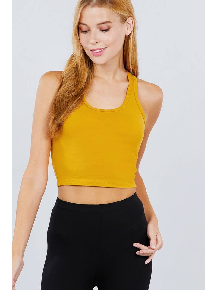 42POPS - Wholesale Knit Top - Women's - ,,.42POPS Fitted Racerback Cotton Spandex Jersey Crop33
