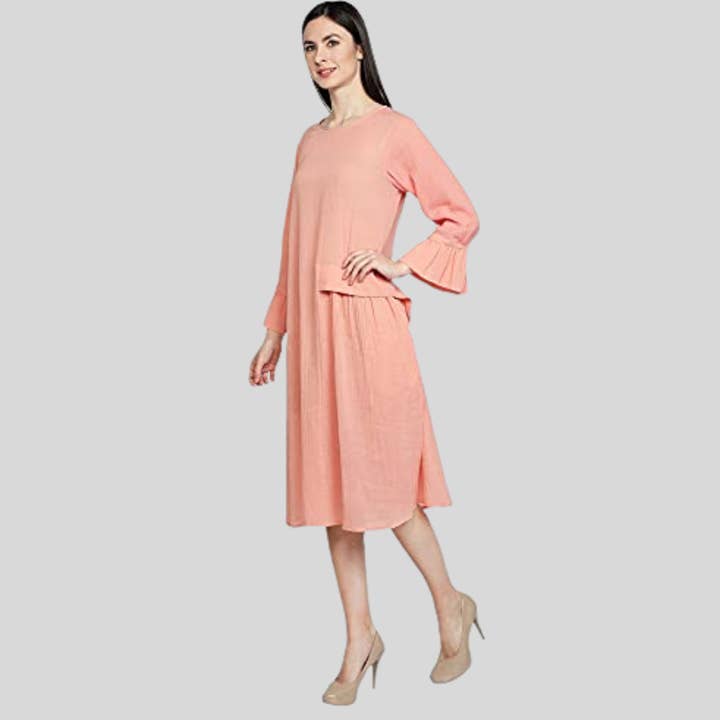 April Peach Dress for wholesale by Love Stone Fashion LLC.