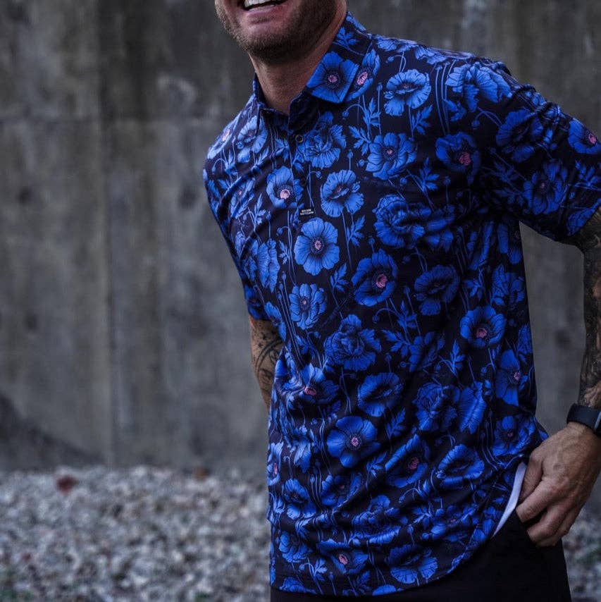 SAVAGE TACTICIANS - Wholesale Polo - Men's - Performance Polo - Aye Poppy2