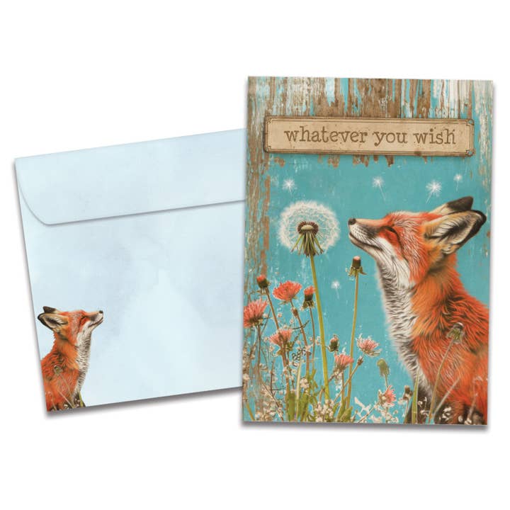 Tree-Free Greetings - Wholesale Birthday Card - Fox Wishes Birthday SKU 22240