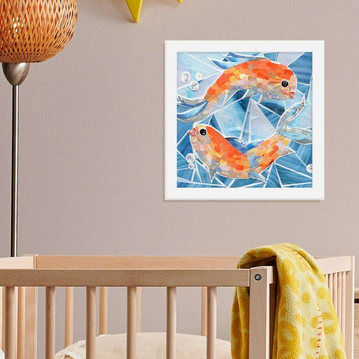 more the merrlier - Wholesale Art Print - Pisces Framed Collage Art Print4