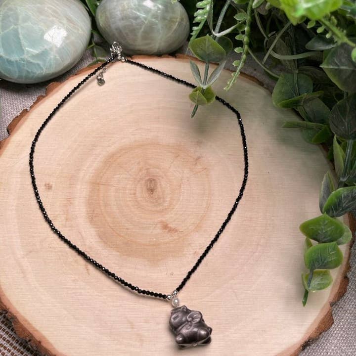 Copper Ashes - Wholesale Pendant/Charm Necklace - Obsidian Pegasus Choker Necklace3