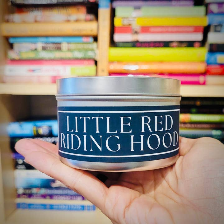 NovelTea Bookstore & Gifts - Wholesale Travel Candles - Little Red Riding Hood - Apple Spice Black Label Candle4