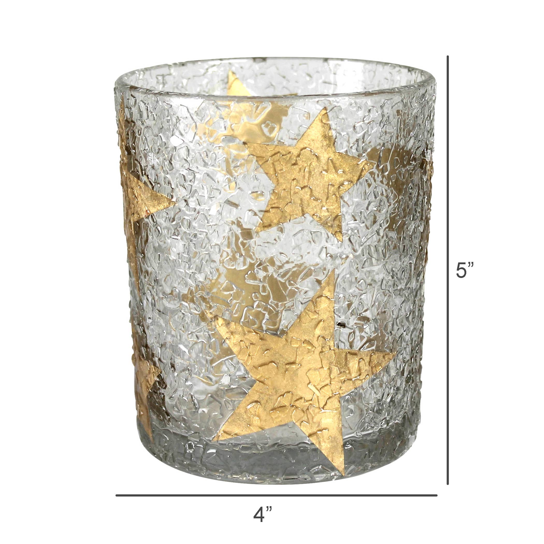 HomArt – wholesale Candle holder – Enamel Star Hurricane - Lrg1