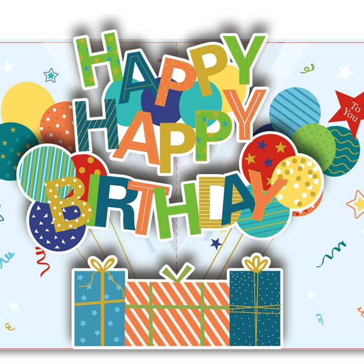 Xonex - Wholesale Birthday Card - Pop Out Card -Birthday Gifts1
