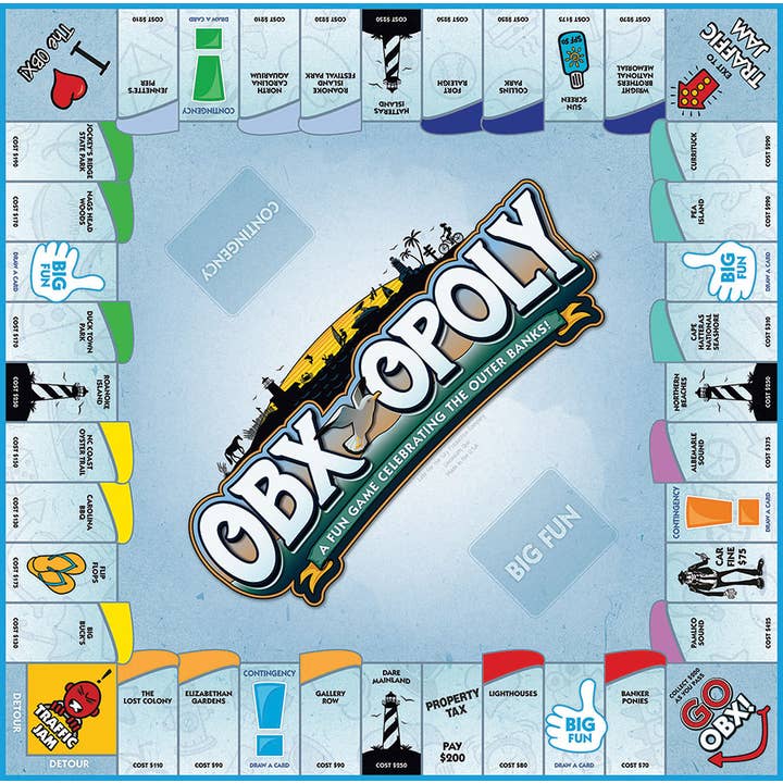 Outset Games and Cobble Hill Puzzles - Vente Jeux de société - Jeu de plateau Outer Banks-Opoly1