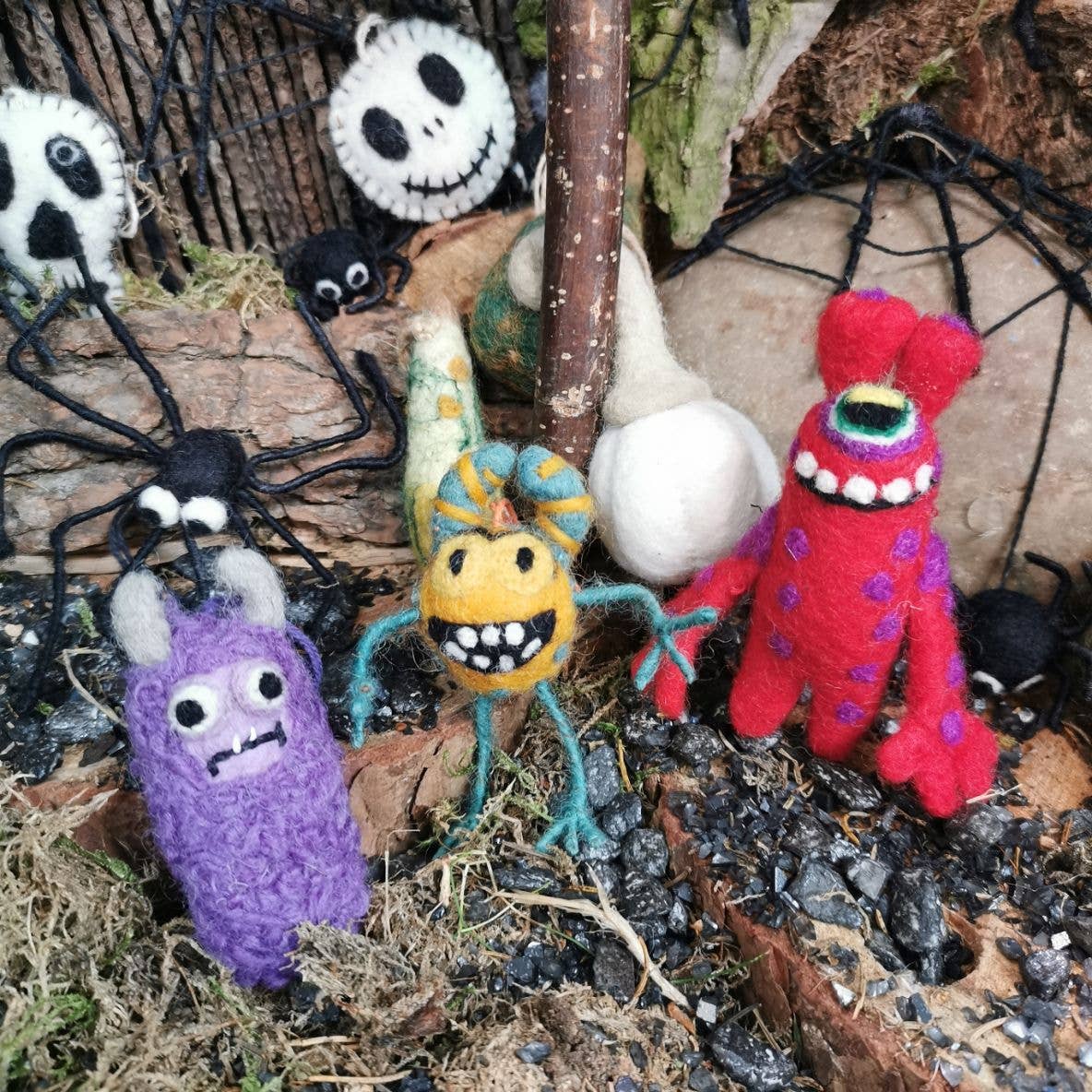 Felt So Good - Wholesale Ornament - Handmade Felt Moody Monsters Hanging Decorations4