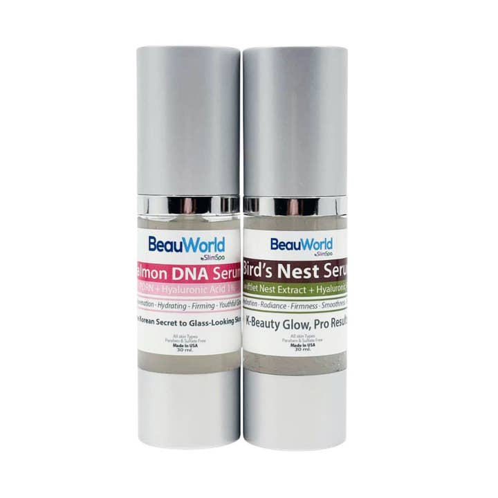 K-Beauty Glass Skin Serum Duo - Salmon DNA + Bird's Nest (2 × 30ml) for wholesale by SlimSpa The Body Care Specialists
