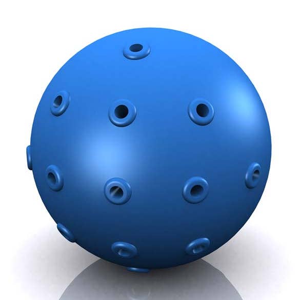 Hugs Pet Products Hydro Dog Ball Toy Blue 2" x 2" x 2" for wholesale by Pet Stores USA
