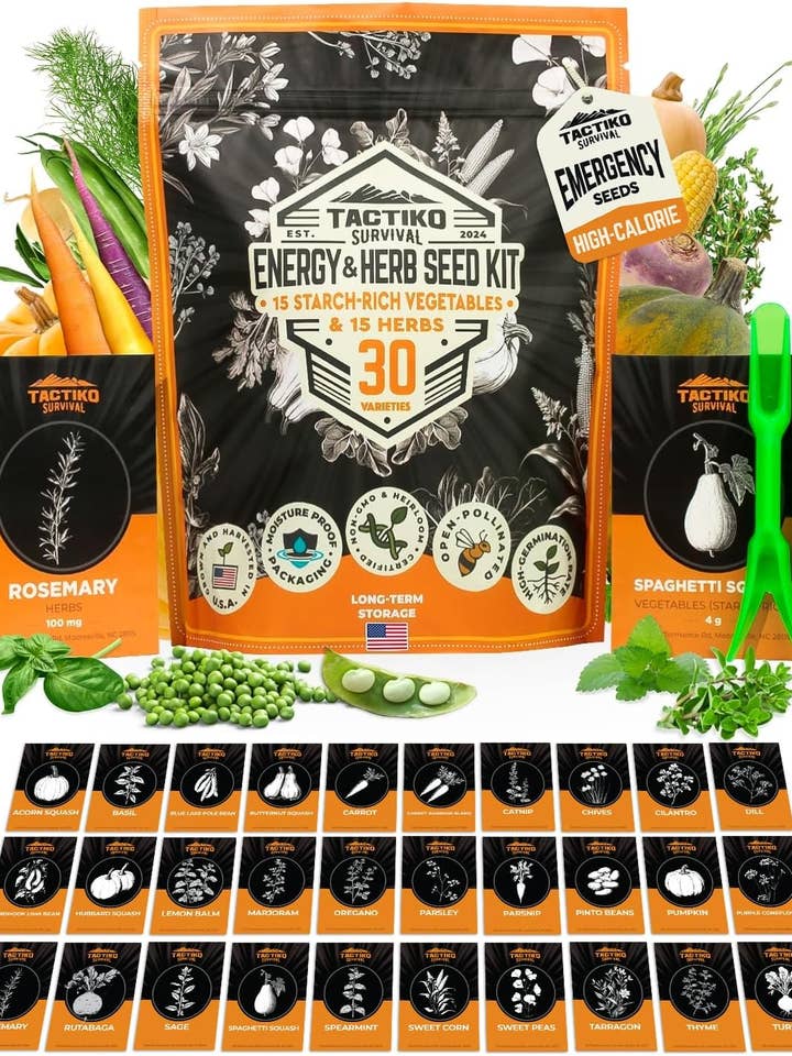 Tactiko Energy & Herb Garden Seed Kit for wholesale by Tactiko Survival