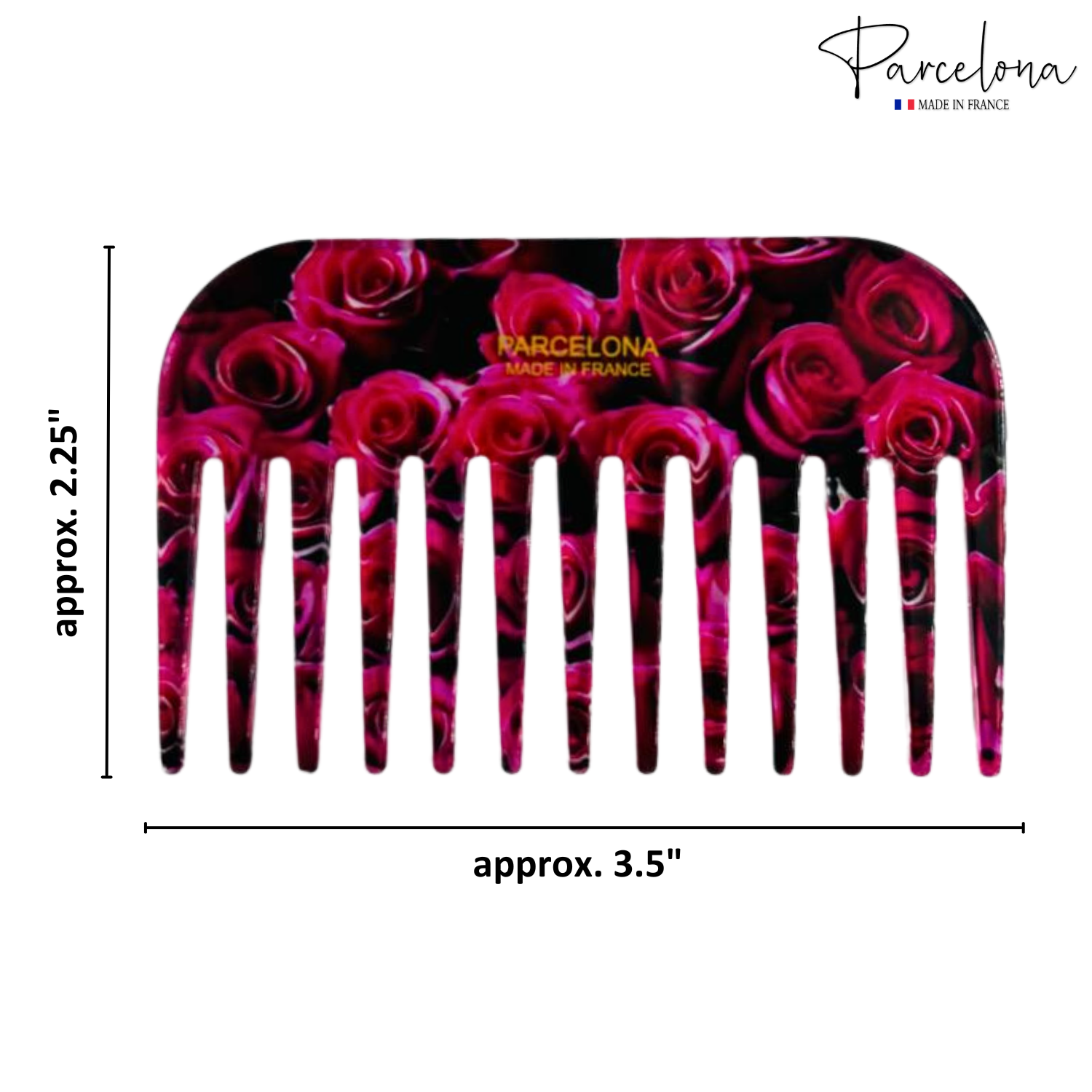 Parcelona - Wholesale Hair Brush/Comb - Parcelona Wide Tooth Comb Tropical Toucan Floral Print Comb for Thick Curly Hair10