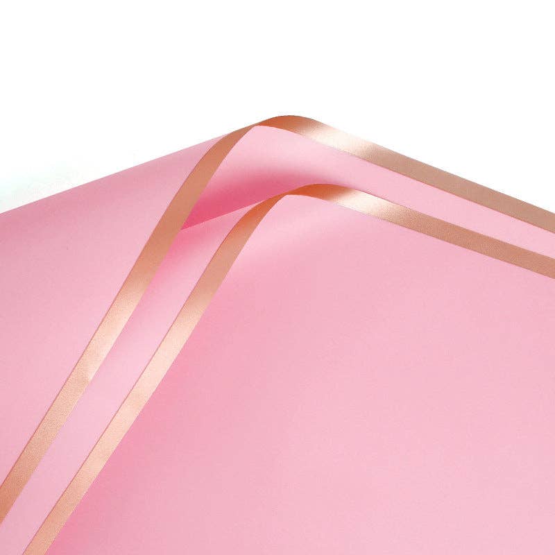 Elegant Design Supply – wholesale Flat wrap – Gold Edge Waterproof Flower Wrapping Paper (20 sheets-bag)13