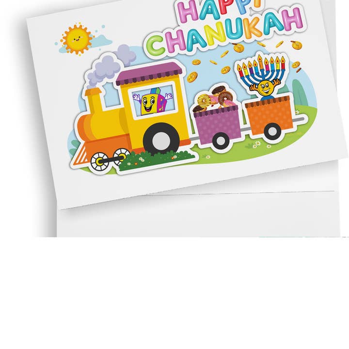 Chanukah Greeting Card - Style #8 for wholesale by Ner Mitzvah