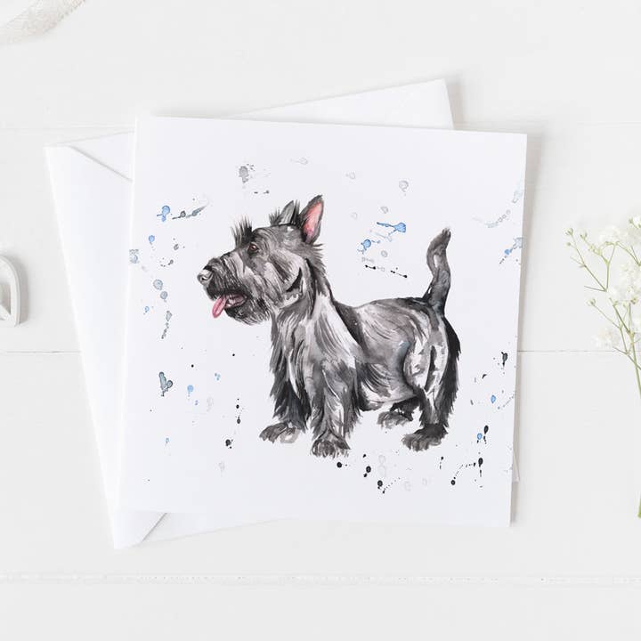 Scottie Hund Lykønskningskort for engroshandel hos Meg Hawkins Art