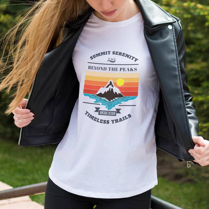 Summit Serenity T-Shirt – Beyond the Peaks Vintage Adventure for wholesale by GoboxPrintCo