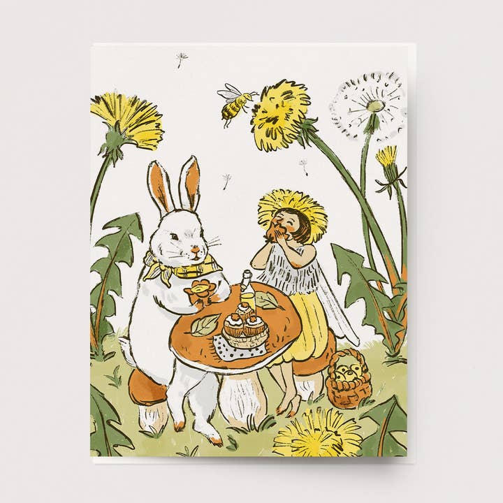 Ingrid Press - Wholesale Everyday Greeting Card - Rabbit Picnic Card