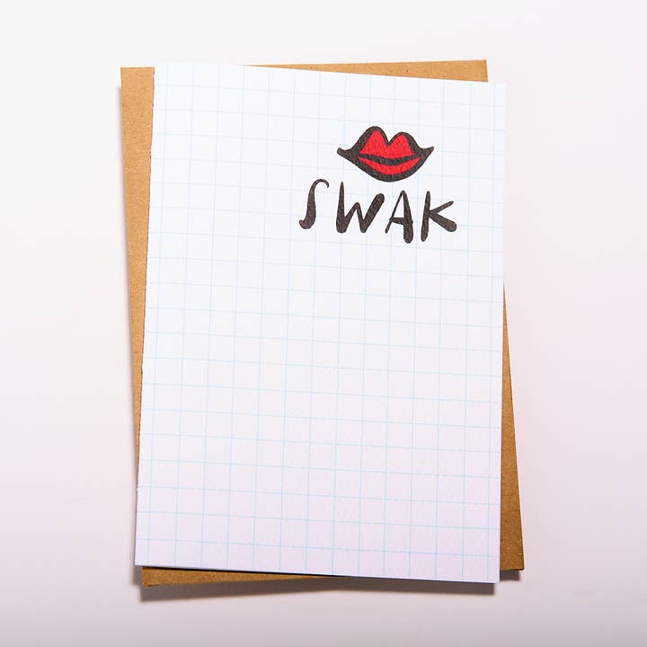 SWAK Card for wholesale by DoodleGirl Designs