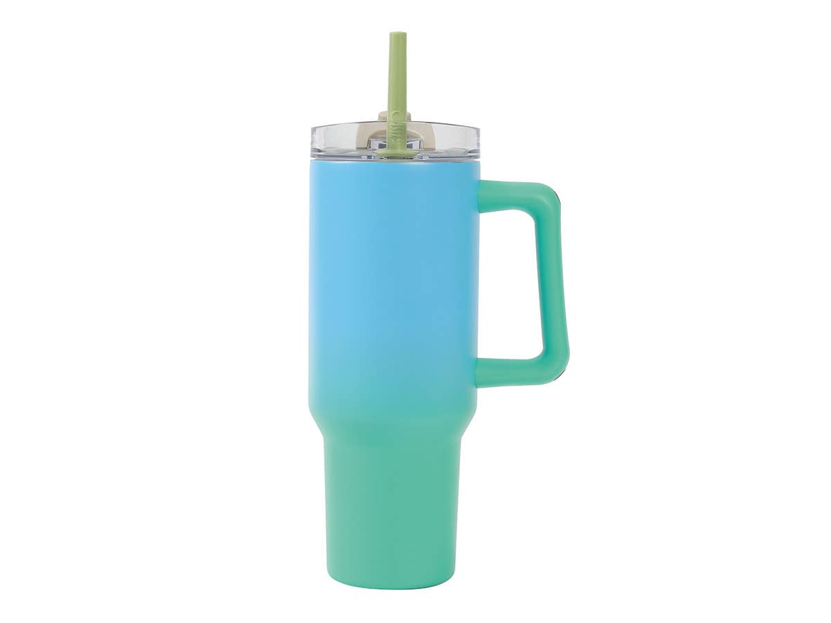 I-Total, I-Drink – Caneca por atacado – Caneca de viagem 1200 ml sombreado verde/azul0