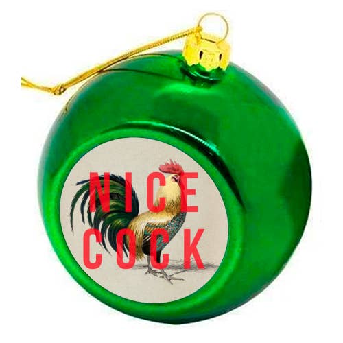 ART WOW - Wholesale Ornament - Christmas Baubles 'Nice Cock'