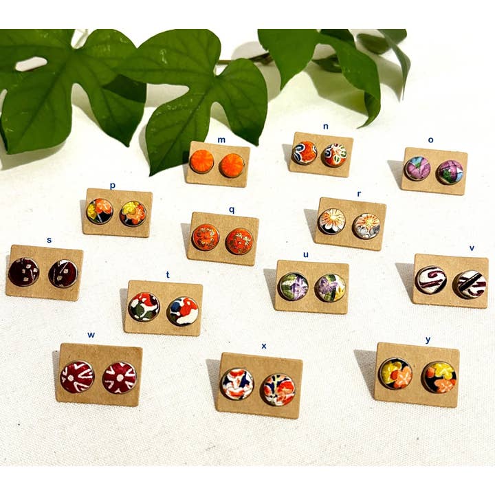 Sophie Silks - Wholesale Dangle earrings - Button Kimono Earrings2
