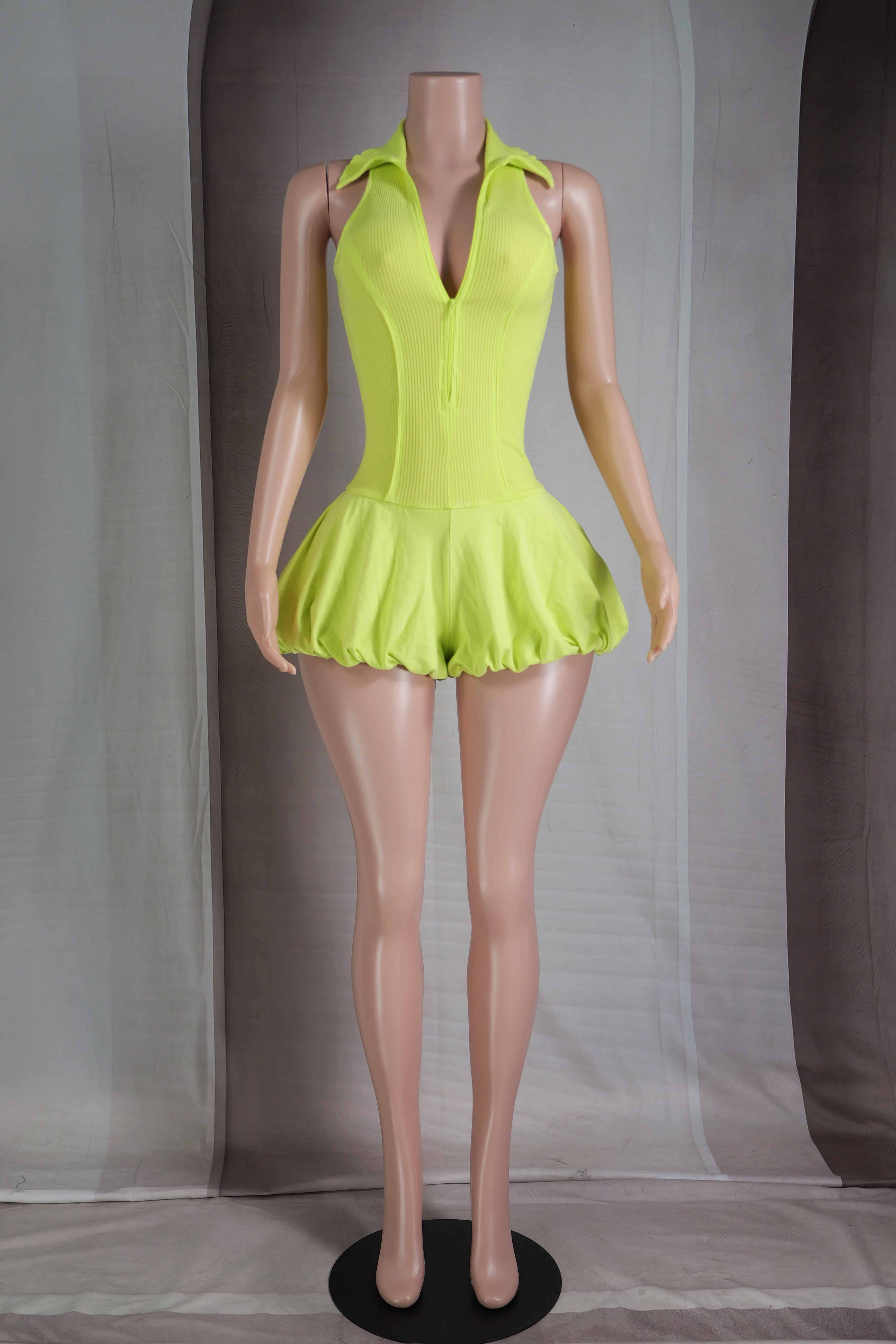 Dalia Studio - Wholesale Romper - Women's - MINERAL WASH SLEEVELESS ZIP UP BUBBLE ROMPER5