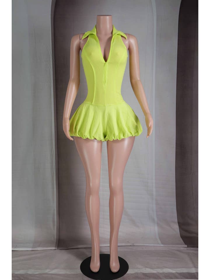 Dalia Studio - Wholesale Romper - Women's - MINERAL WASH SLEEVELESS ZIP UP BUBBLE ROMPER5