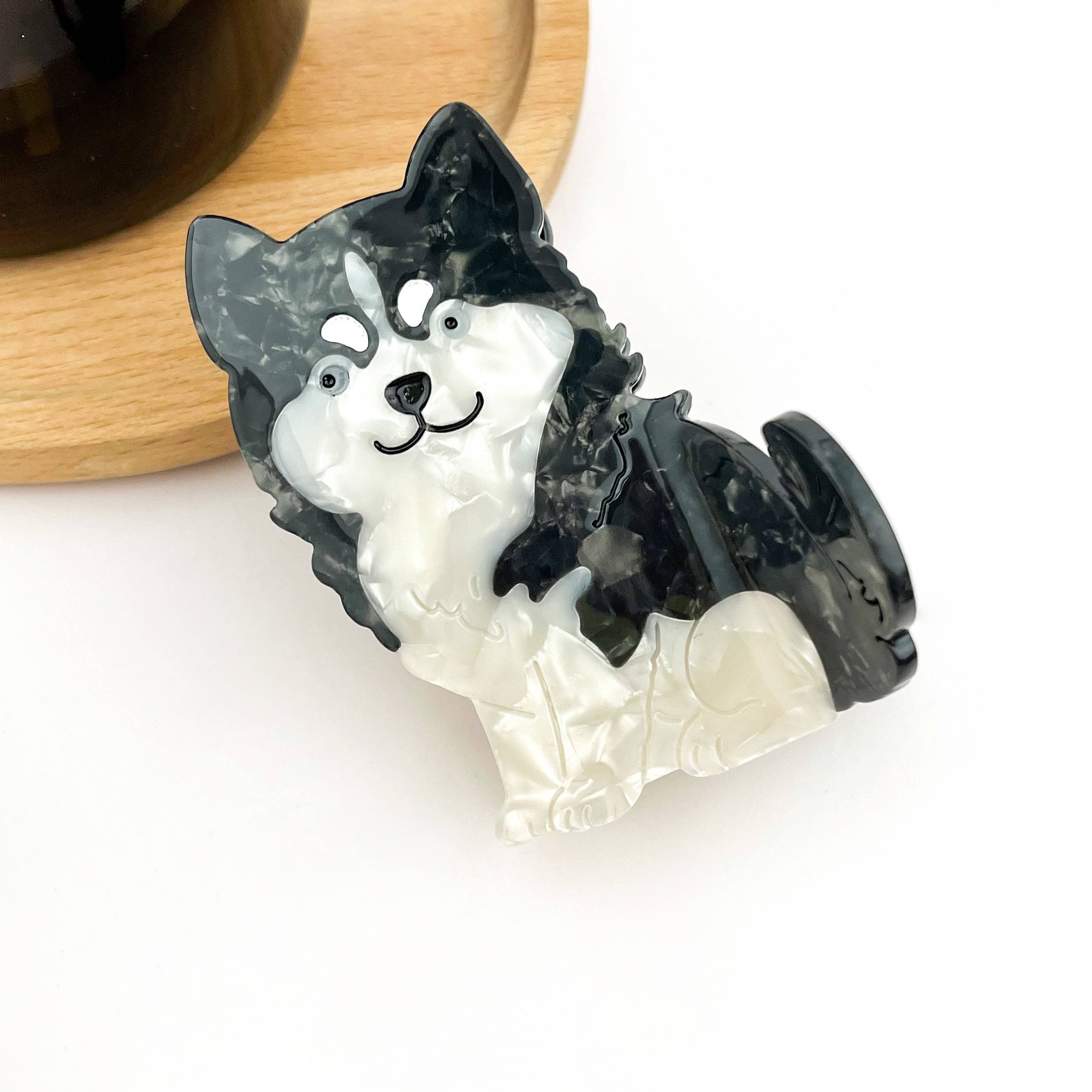 TheDivaSoap – Clips para cabelo - Mulher por atacado – Ganchos de Cabelo Série Acetato Cachorrinho, Grampos de Cabelo de Cachorro Fofo0