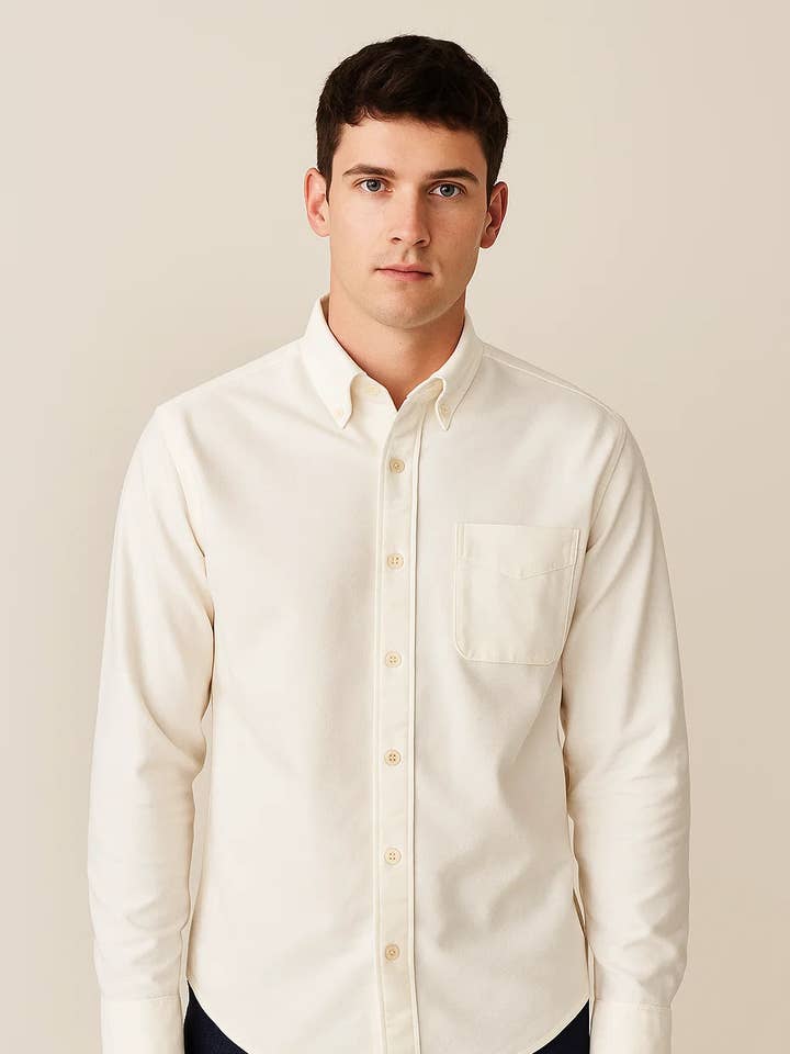 Camisa Oxford Clásica de Hombre Casual con Botones – Manga Larga para venta al por mayor de Zovater Incorporation