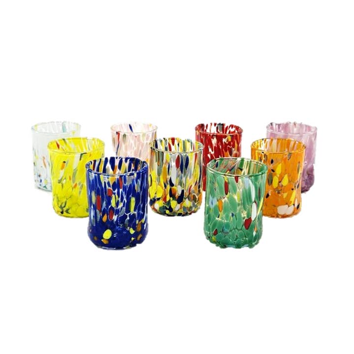Alice Sturzinger LLC - Wholesale Shot Glass - Venezia Murano Shot Glass - Assorted Color Set of 12