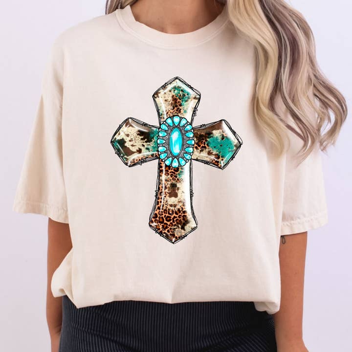 Västra Turkos Kors för wholesale av Trendy Tees Wholesale And Boutique