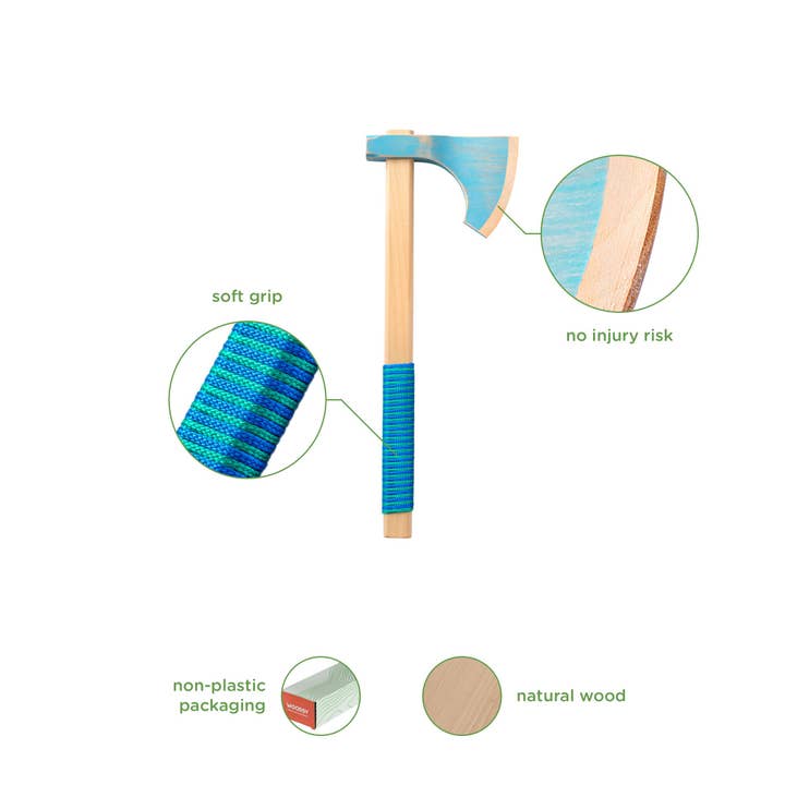 Challenge and Fun, Inc. - Wholesale Wood Toy - Kids - Wooden Viking Axe